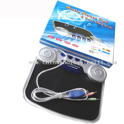 4 Port USB HUB-Music Mouse Pad