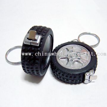 key ring tape measure tyre shape