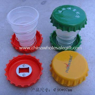 Advertising Plastic Folding Travel Cup, Your Logo Accepted