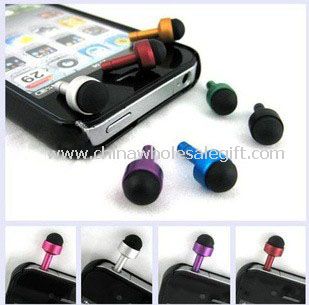 Touch pen with a dust plug for earphone