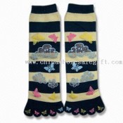Childrens Knitted Striped Toe Socks images