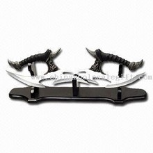 Art Knife with Wooden Stand and Zinc Alloy Handle images