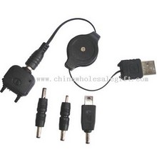Retractable USB Charger for Mobile Phone Battery images