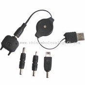 Retractable USB Charger for Mobile Phone Battery images