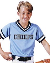 Youth V-Neck Baseball Shirt images